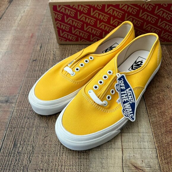 Vans Authentic 44 Dx Yellow Canvas Surfer Sneakers Size Mens 9.5/Womens 11 - Picture 5 of 14
